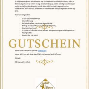 Gutschein Stoffwechselbeschleunigung und Muskelregeneration