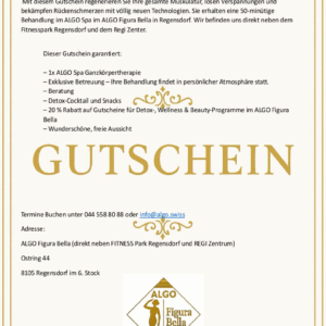 Gutschein Muskelregeneration und Entspannung