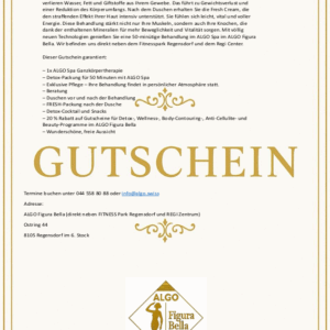 Gutschein Entgiften, Abnehmen, Straffen, Regenerieren